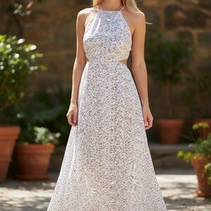 Floral Halter Maxi Dress